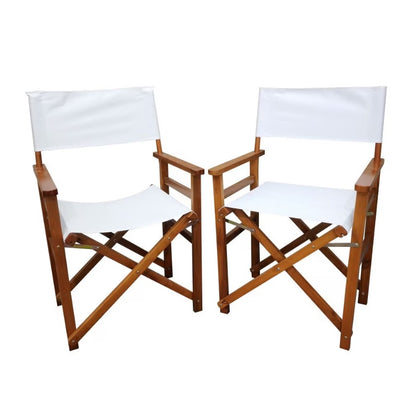 Casual Home Director's Chair, Black Frame Black Canvas,Suitable For Adults, Foldable Style, 2pcs Set Populus