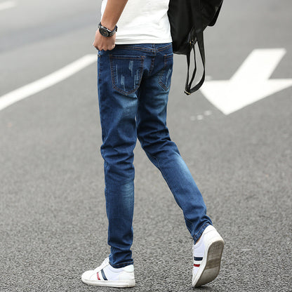 Summer Men's Denim Straight Pants