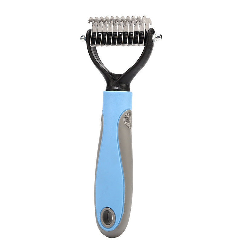 Stainless Double-sided Pet Brush Hair Removal Comb Grooming Dematting Dog Grooming Shedding Tools