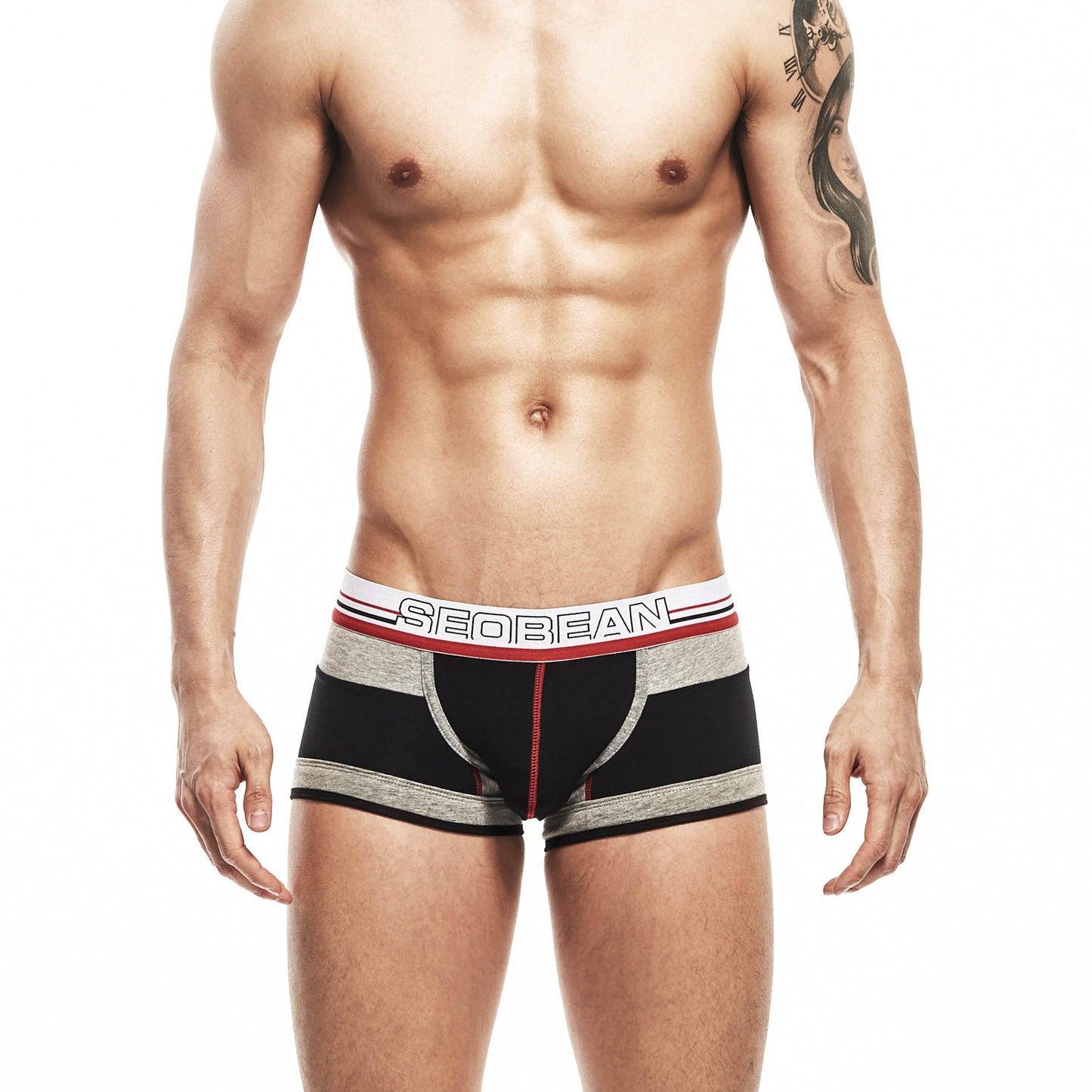 Comfortable Men's U Convex Fashion Colorblock Underwear