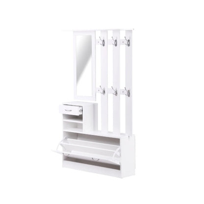 Combination Model Gate Cabinet With Shoe CabinetHang Shelf Mirror