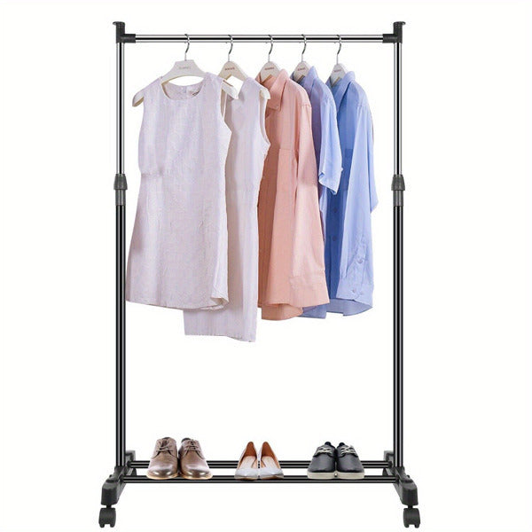 Adjustable Height Rolling Metal Hanger Chrome Alloy 30 Pounds Not Available On Weekends, Prohibited From Amazon