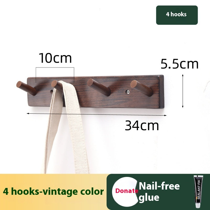 Clothes Hanging Rack Solid Wood Hook Strong Clothes Hook