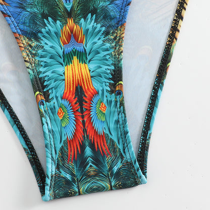 Printed Underwire Bikini Swimsuit