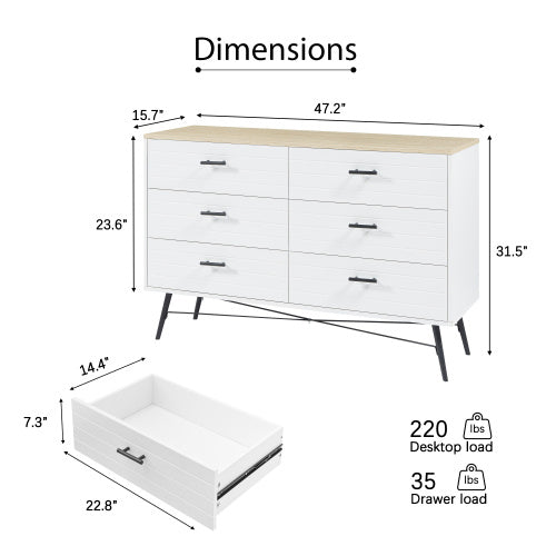 6-drawer Bedroom Dressing Table