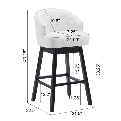 2-piece Set Of Rotating Bar Stools