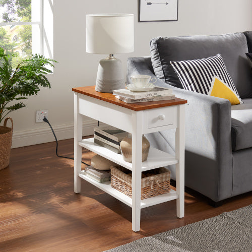 2-tone Coffee Table With USB Charging Port