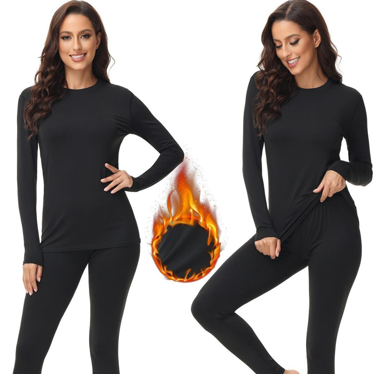 Women's Round Neck Thermal Underwear Autumn Suit