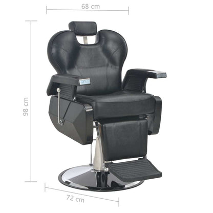 vidaXL Barber Chair Black 28.3"x26.8"x38.6" Faux Leather