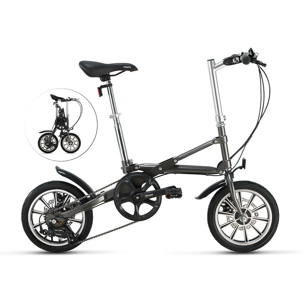 One Second Folding 14 Inch Small Super Portable Bicycle