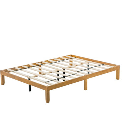 Ueen Size Wood Platform Bed Frame,No Box Spring Needed,Strong Wood Slat Support, Easy Assembly