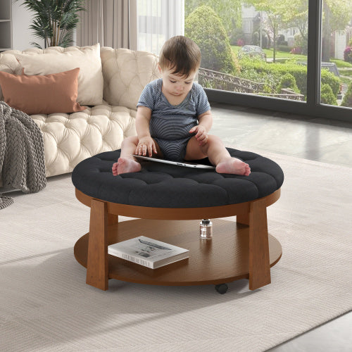 Round Footstool Coffee Table