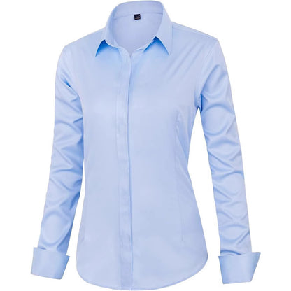 Women's Shirt Formal Casual Top Wrinkle-free Stretch