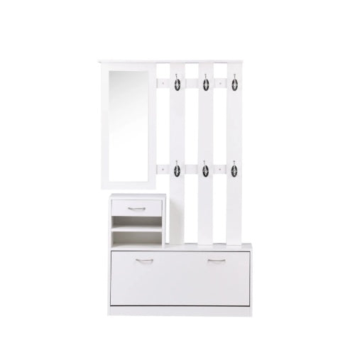 Combination Model Gate Cabinet With Shoe CabinetHang Shelf Mirror