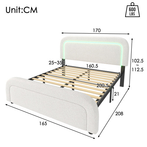 The Wooden Bed Frame Has A Mattress