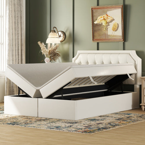 PU Metal-framed Double Bed