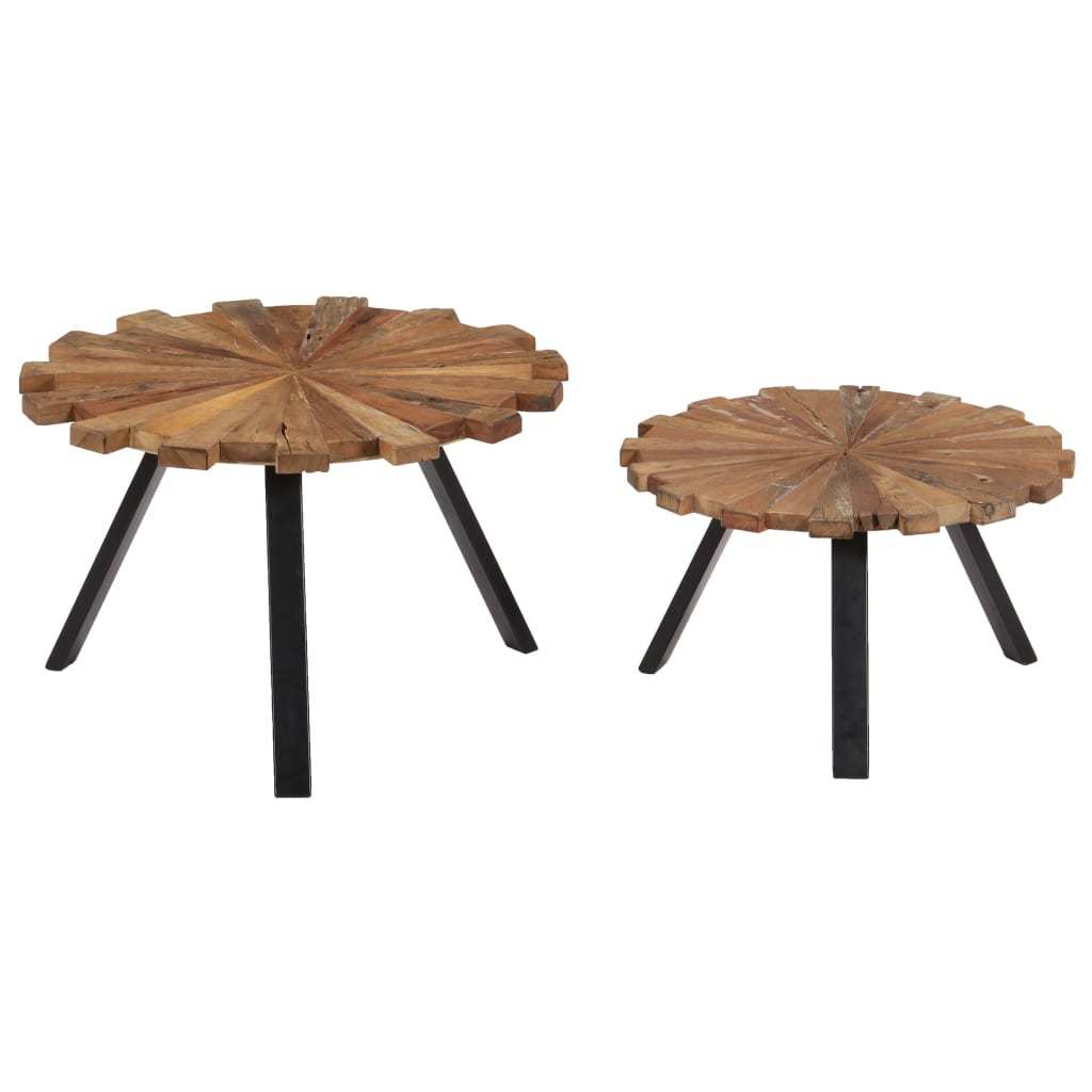 vidaXL Coffee Tables 2 pcs Solid Reclaimed Wood