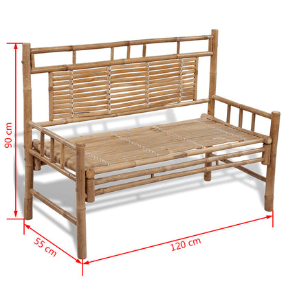 vidaXL Patio Bench 47.2" Bamboo