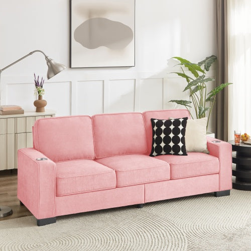 83.86Corduroy Fabric Sofa,Modern Compressed Couch,3-Seater Sofa, Furniture For Living Room,Bedroom,office