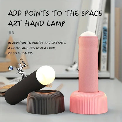 Creative Handheld Night Light Original Design LED Beads Interesting Way Of Switching On And Off Has A Base For Placing On Table