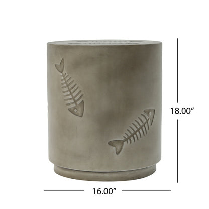 16MGO SIDE TABLE FISH PATTERN