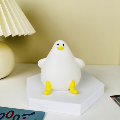 Warm Lovely Cute Cartoon Silicone Sea Gull Night Light With USB Charging Christmas Gifts Kids Grils Room Bedside Sleeping Lamp