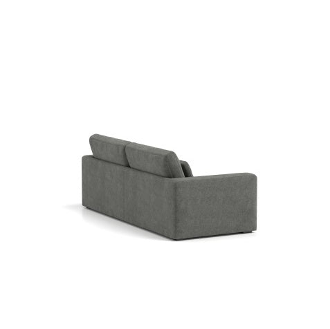 83  Modern Sofa Couches For Living Room, 3 Seater Sofa, Upholstered Compressed Cushions   Detachable Cover,Pewter