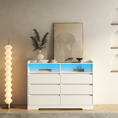 6-drawer Vanity With LED Lights