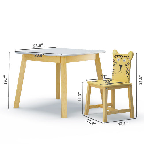 Solid Wood Children's Table And Chair 5-piece Set