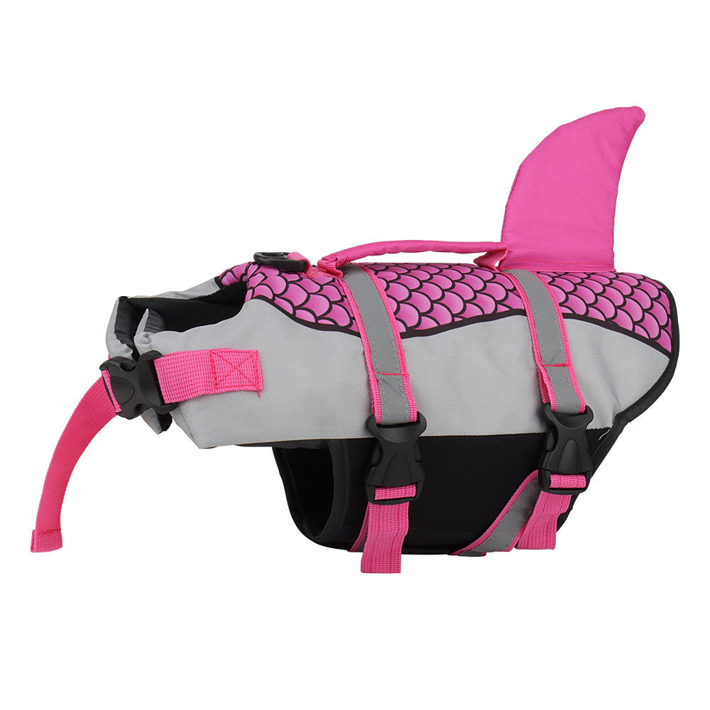 Swim Pet Dog Life Jacket Vest Clothes Life Vest Collar Harness Pets Swimming Summer Swimwear Scales Shark Pet Products