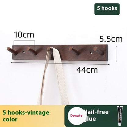 Clothes Hanging Rack Solid Wood Hook Strong Clothes Hook