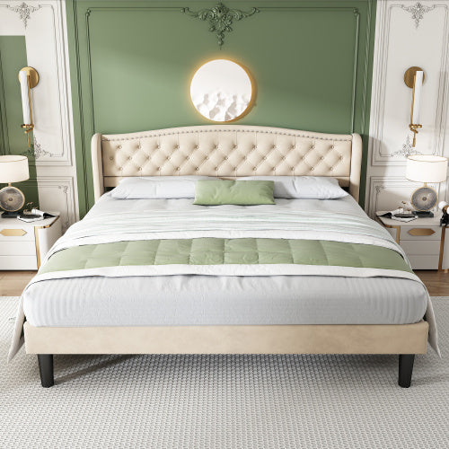 Velvet Stylish And Soft Upholstered Bed