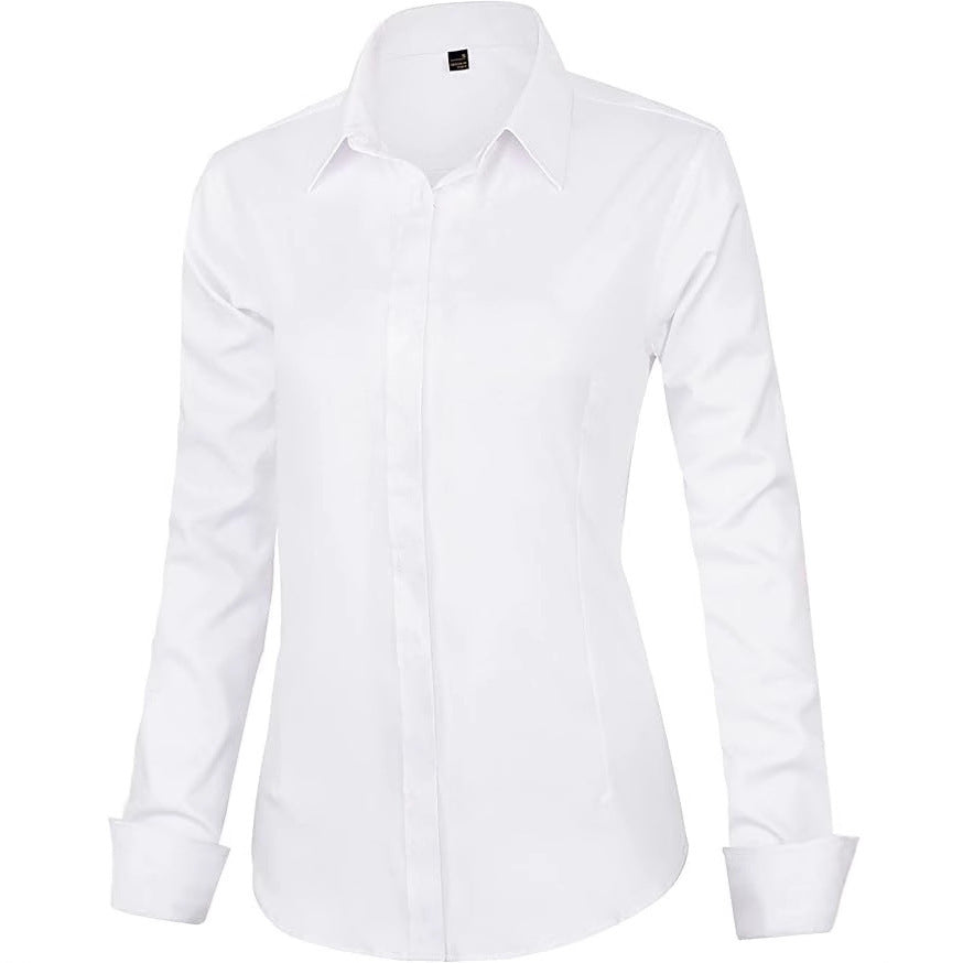 Women's Shirt Formal Casual Top Wrinkle-free Stretch