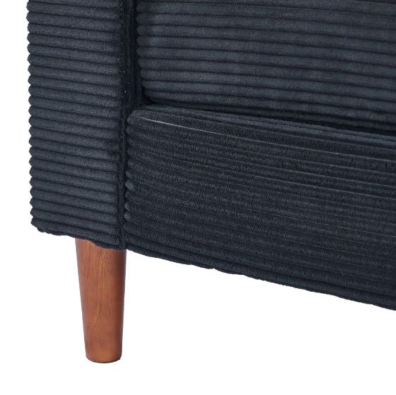 The Domestic Linen Sofa Seat Is Black