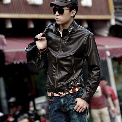 Casual Short Stand Collar Men's Coat