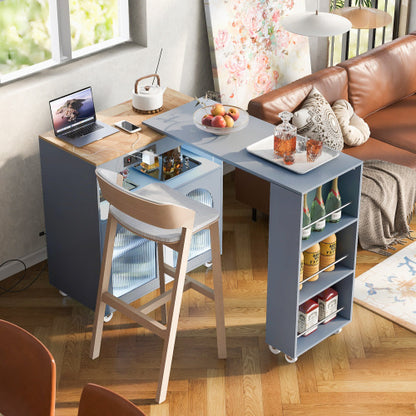 Rolling Kitchen Island With Extended Table