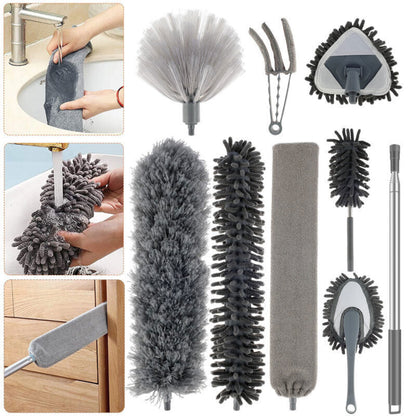 Extendable Feather Duster Microfiber Duster With Long Telescopic Extension Pole