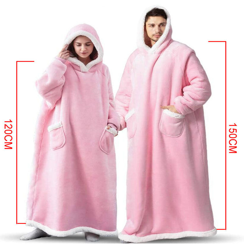 Winter TV Hoodie Blanket Winter Warm Home Clothes Women Men Oversized Pullover With Pockets