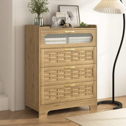 Wooden Bedroom With 4 Drawers And Dressing Table