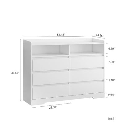 6-drawer Vanity With LED Lights