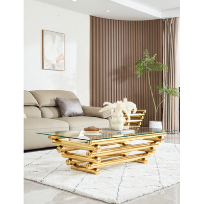 Rectangular Modern Stainless Steel Coffee Table