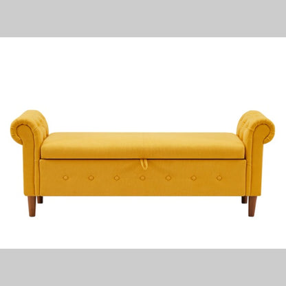 Yellow Multifunctional Storage Rectangular Sofa Stool