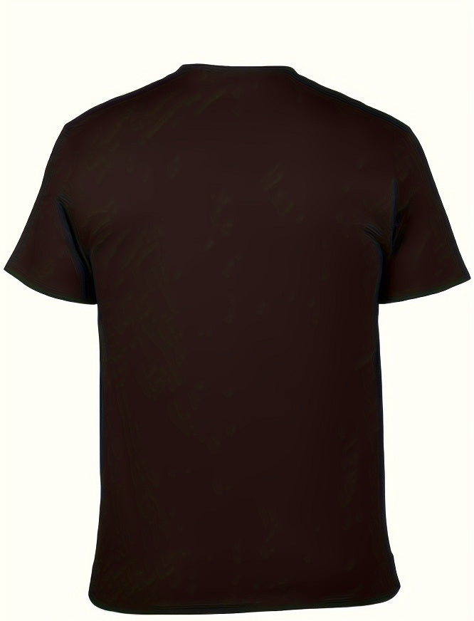 Teen Casual Crew Neck T-Shirt With Milano Print - Regular Fit, Ideal For Spring Summer Outdoor Wear