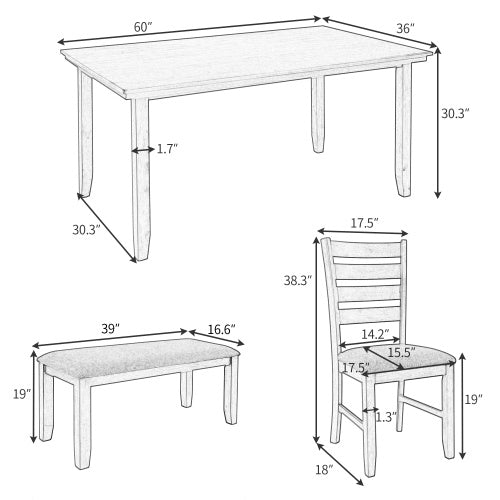 6-piece Dining Table Set