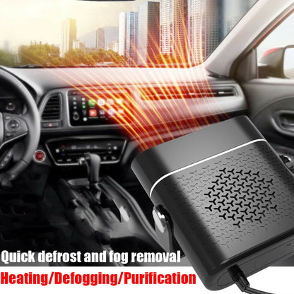 3 In 1 Car Heater Defogger Plug In Cigarette Lighter Mini Car Heater Defroster ABS Car Heaters Fan Defogger Anti-Fog