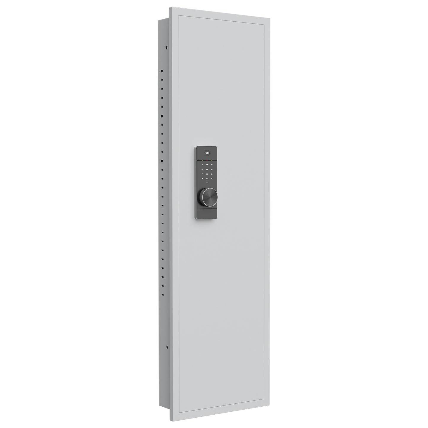 53Passwod Touch Panel In-Wall Safe,Hidden Wall Gun Safe For Rifles With Adjustable Shelves,Assembled Storage Multifunctional Wall Safe For Firearm And Valuables White-Digital