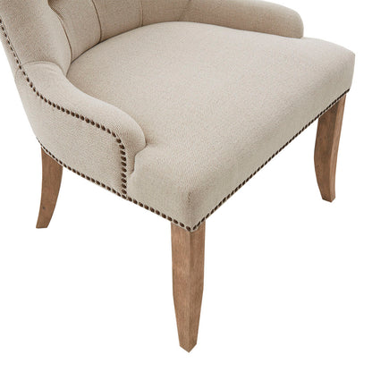 Button Tufted Captain Accent Chair