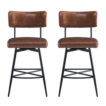 26 Inch Retro Rotating Bar Stool 2-piece Set