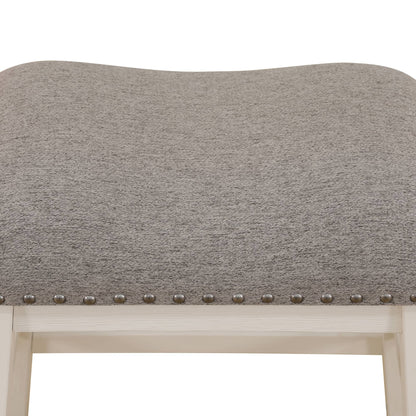 White Oak And Grey Linen Living Room Chair