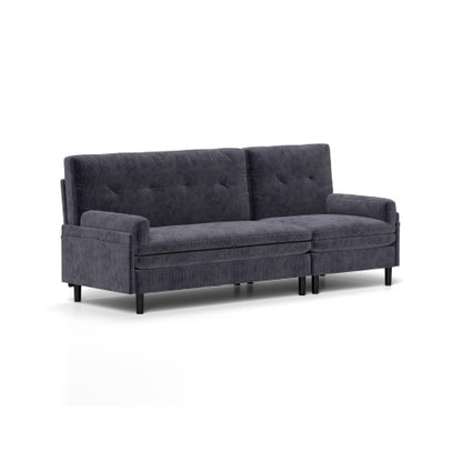 104.3270.86 Modular Sectional Sofa Sleeper Couch, Sectional Sofa With Chaise And Ottoman, Convertible U Shaped Modular Sofa Set. Compressed Sponge, Dark Grey